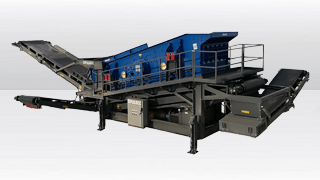 Mobile Siebmaschine mit Elektroantrieb