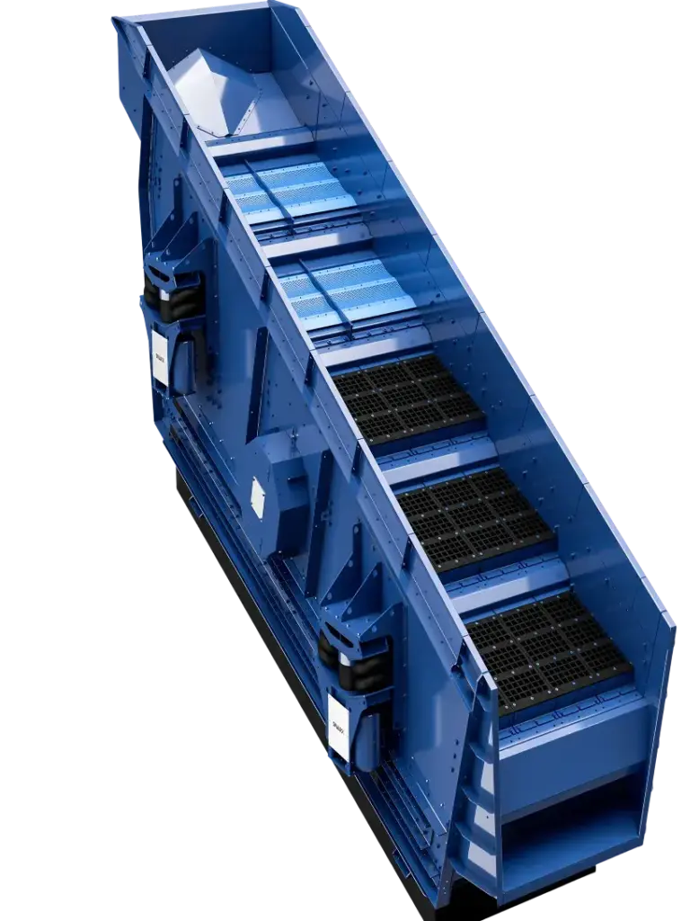 Blue industrial screening module for recycling, possibly MODUL4 DARK RZ.