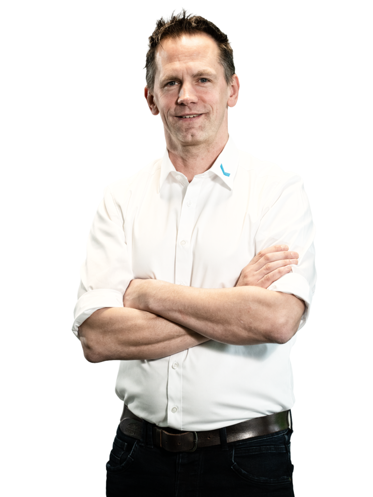 A man in a white shirt, representing industrial water treatment—Spaleck Wassertechnik.