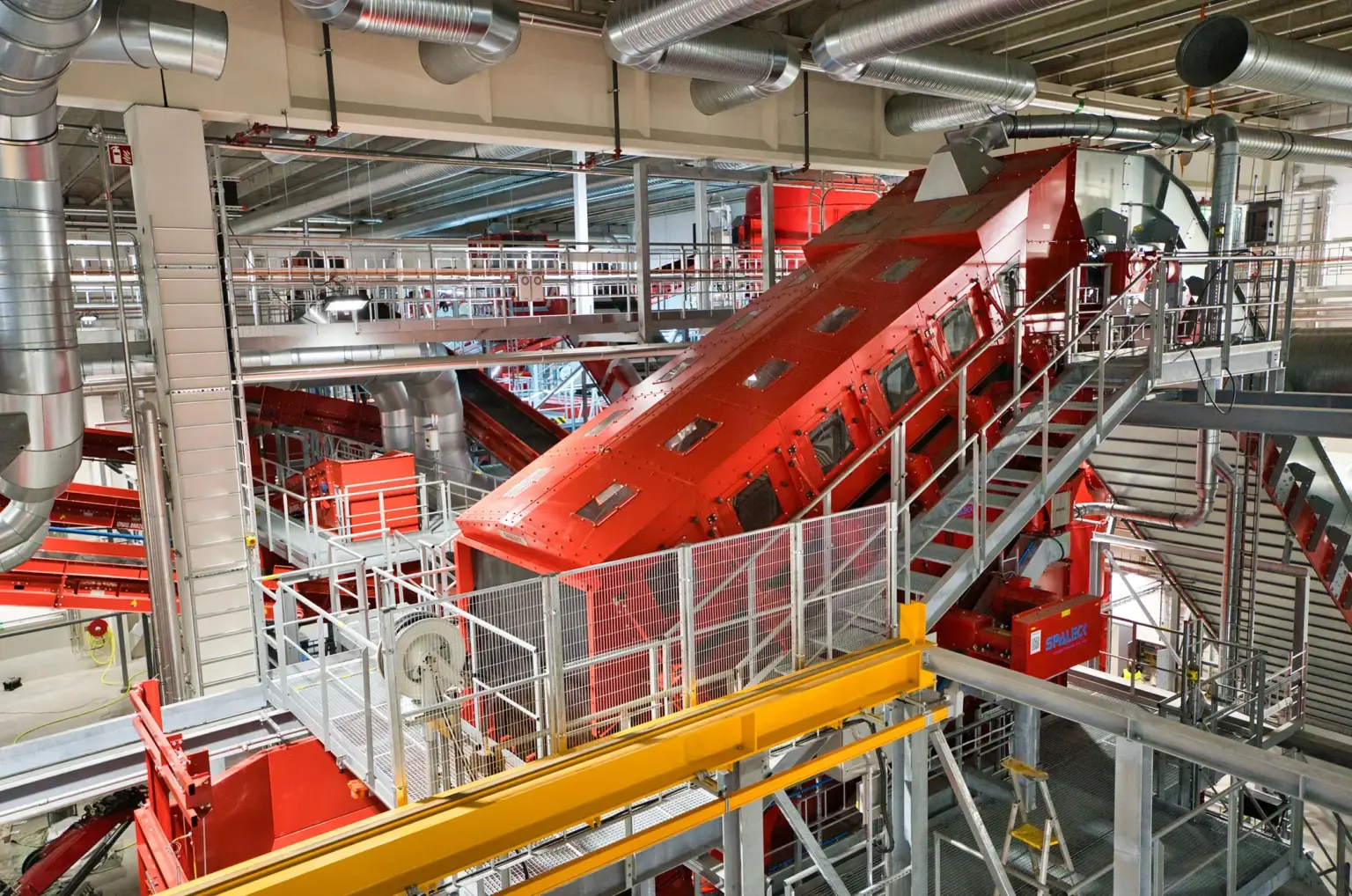SPALECK Recycling Waste Screens for classifying Municipal Solid Waste (MSW) in a recycling plant