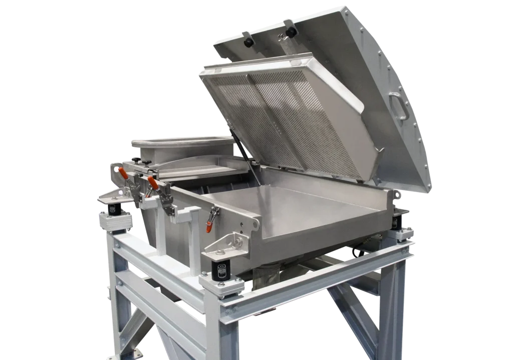 SPALECK Screening Machine in the ComfortLINE Design: Manufactured to GMP standards with optimal accessibility and cleaning capabilities