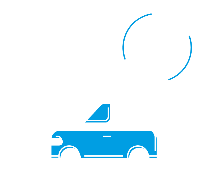 An icon featuring many elements from industrial and plant engineering as well as e-mobility, symbolizing the industries in which SPALECK operates as a contract manufacturer
